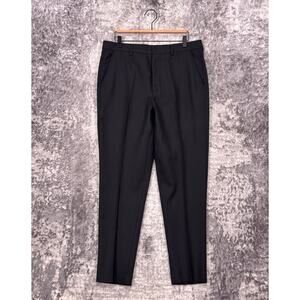 AMI Paris Alexandre Mattiussi Pants 34 x 30 Mens Black Wool Slim Fit Trouser